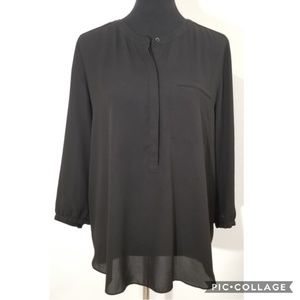 NYDJ 3/4 sleeve pleated back blouse